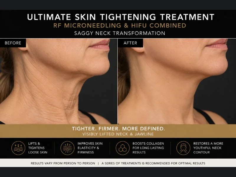 before and after Ultimate skin tightening treatment Dagenham